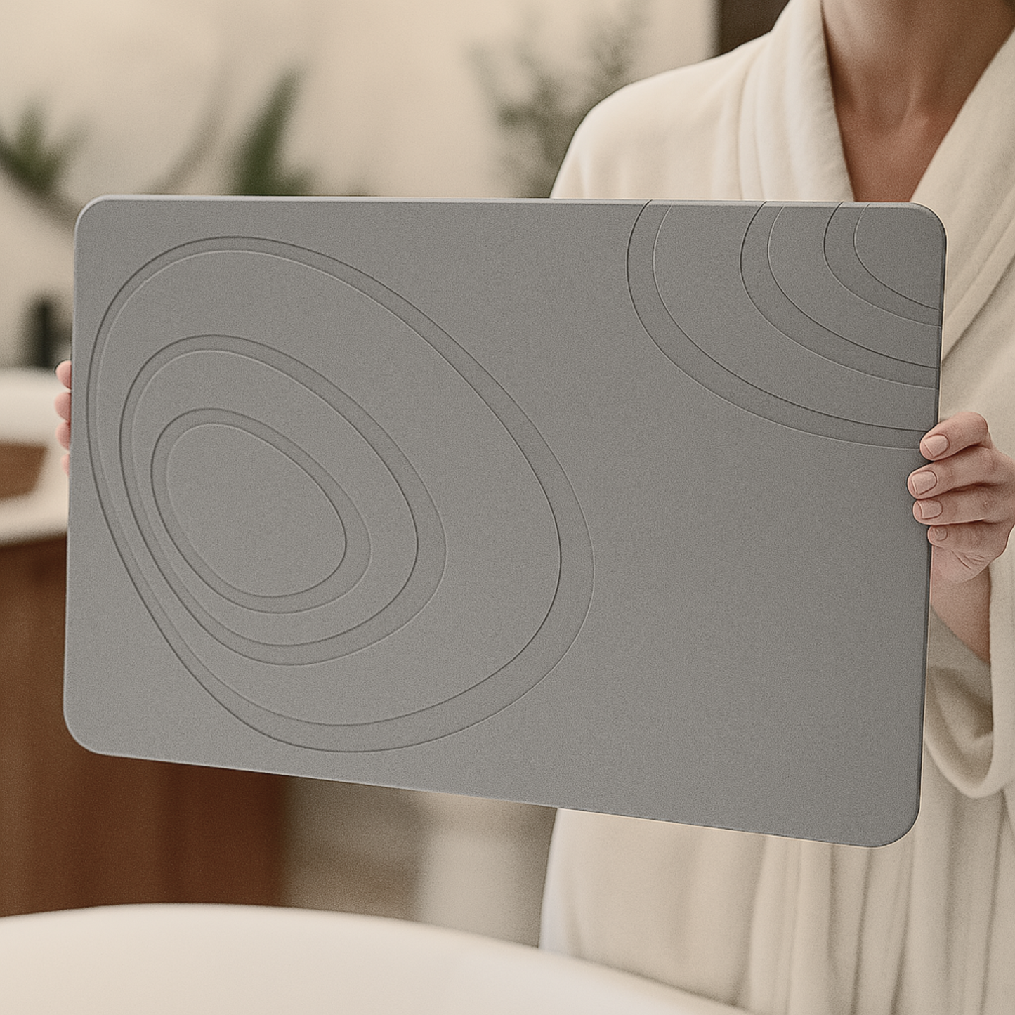 Stone Bath Mat – Dark Gray