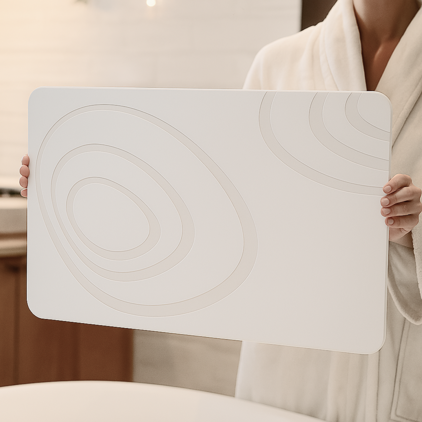 Welluna Stone Bath Mat – Beige