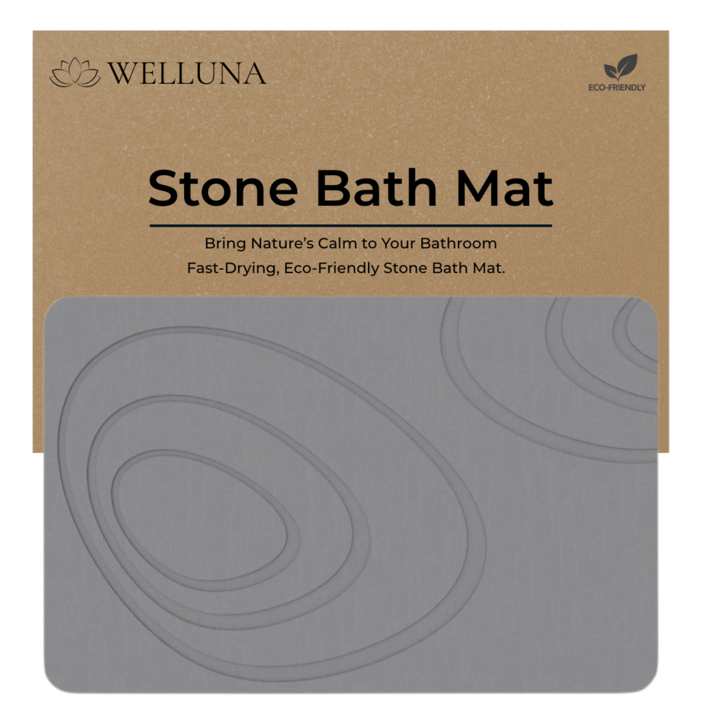 Stone Bath Mat – Dark Gray